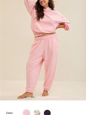 aerie Light Pink Lounge Sweatpants and sweatshirt set